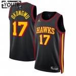 Maillot NBA Atlanta Hawks Onyeka Okongwu 17 Jordan 2022-23 Statement Edition Noir Swingman - Enfant